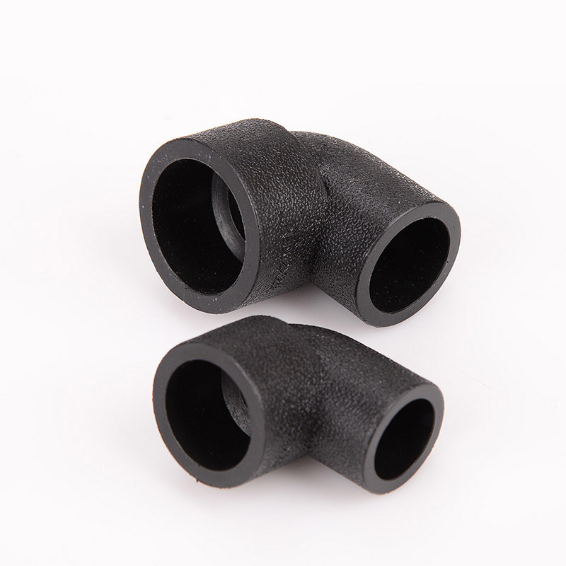 HDPE 90° elbow for fluid pipe connection