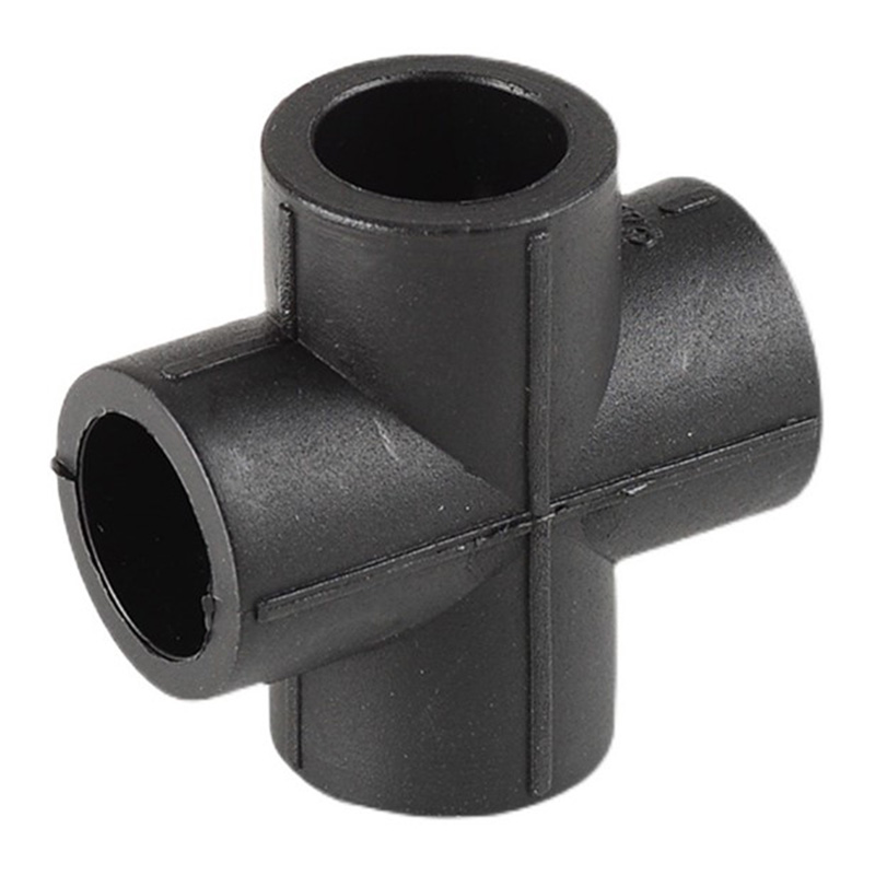 HDPE equal diameter cross joints for connecting pipes