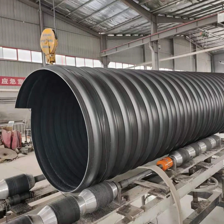 HDPE steel-reinforced double-wall corrugated pipe